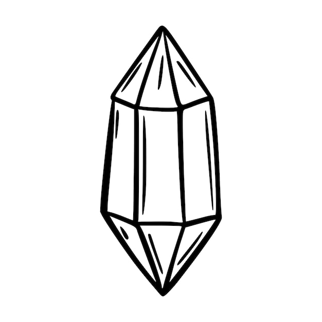 Esbozo de objeto mágico de cristal de Doodle