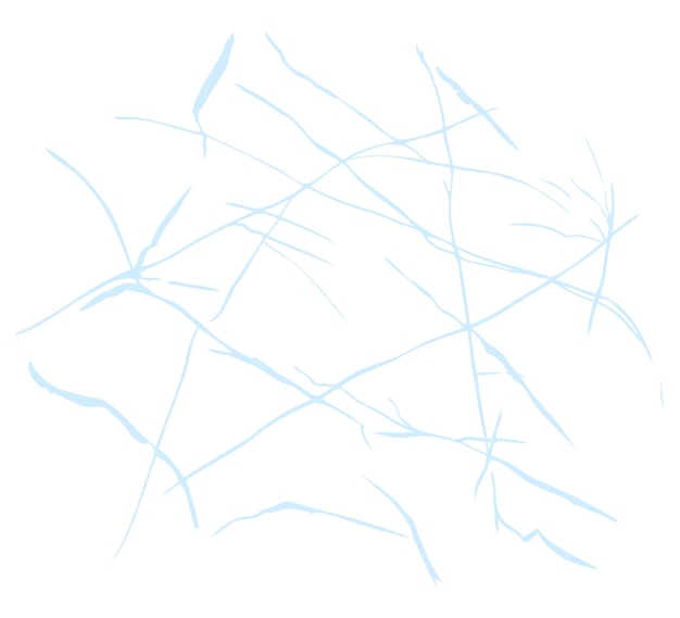 Vector esbozo realista de grietas de hielo línea negra aislada sin blanco efecto de tierra rota fisura fondo transparente rasguños helados relámpago garabato plano kintsugi craquelado arte japonés ilustración vectorial