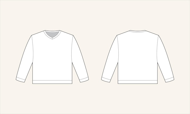 Esbozo de suéter para niños de cuello sólido de color sólido para Tach Pack