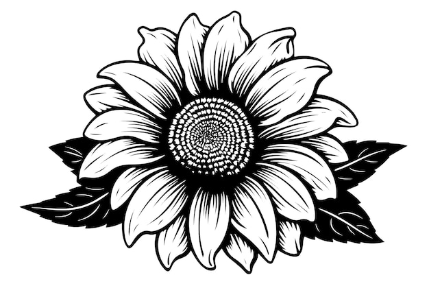 Vector esbozo de tinta de flor de magnolia dibujado a mano ilustración vectorial de estilo grabado