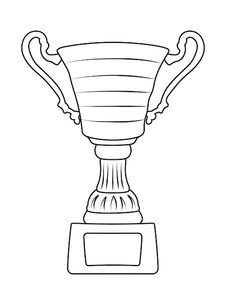 Esbozo del trofeo copa copa cáliz símbolo de la victoria