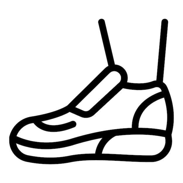 Esbozo vectorial dibujado a mano de una zapatilla de deporte