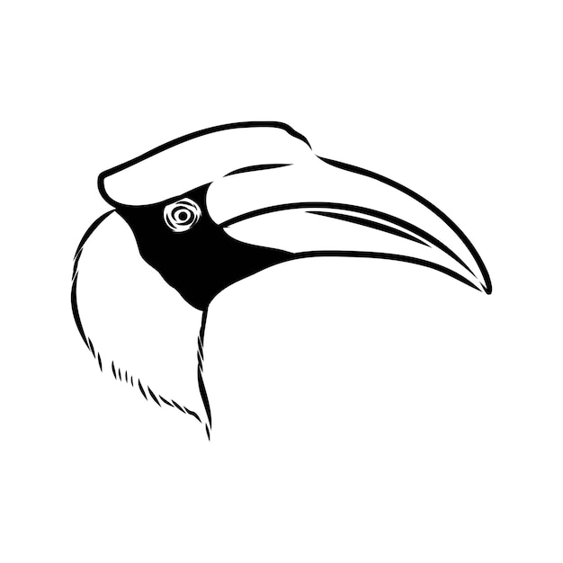 Esbozo vectorial de un pájaro dibujado a mano Arte de animales lineales