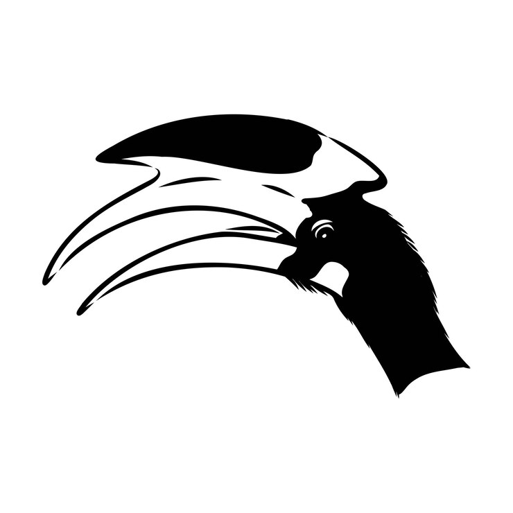 Vector esbozo vectorial de un pájaro dibujado a mano arte de animales lineales