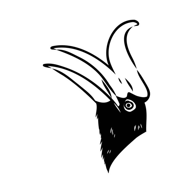 Esbozo vectorial de un pájaro dibujado a mano Arte de animales lineales