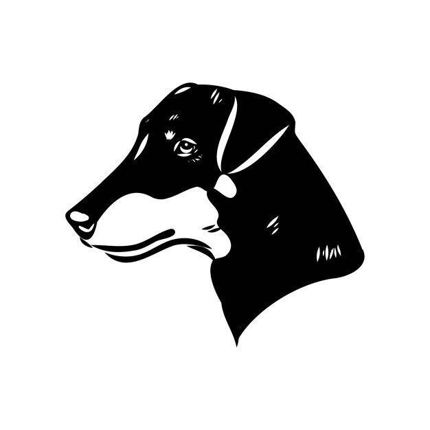 Esbozo vectorial de perro Jagdterrier alemán dibujado a mano con tinta esbozo realista aislado en blanco