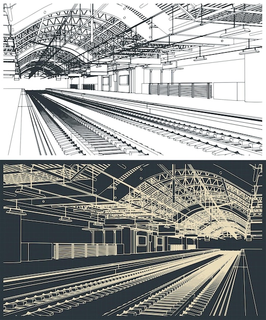 Esbozos de estaciones de tren
