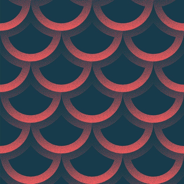 Escala clásica asiática Patrón sin costuras Vector de moda Rojo Negro Fondo abstracto