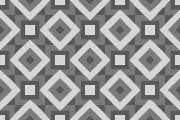 Escala de gris geométrica con formas repetidas de diamante y cuadrado