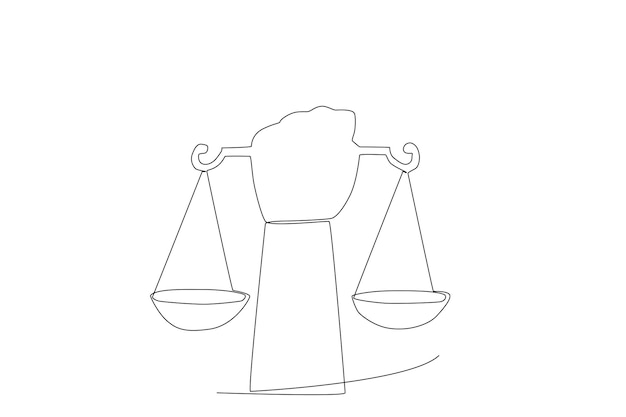 Una escala manual de justicia para apoyar la equidad, la libertad y el arte lineal de los derechos humanos
