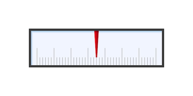 Escala de medición baja a alta Velocímetro o barómetro Nivel de calificación de combustible Ilustración vectorial