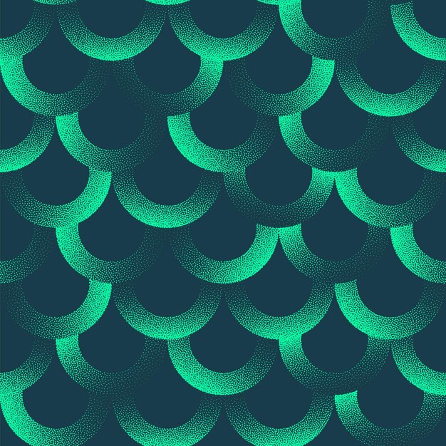 Escala semicircular patrón sin costuras de moda vectorial turquesa fondo abstracto