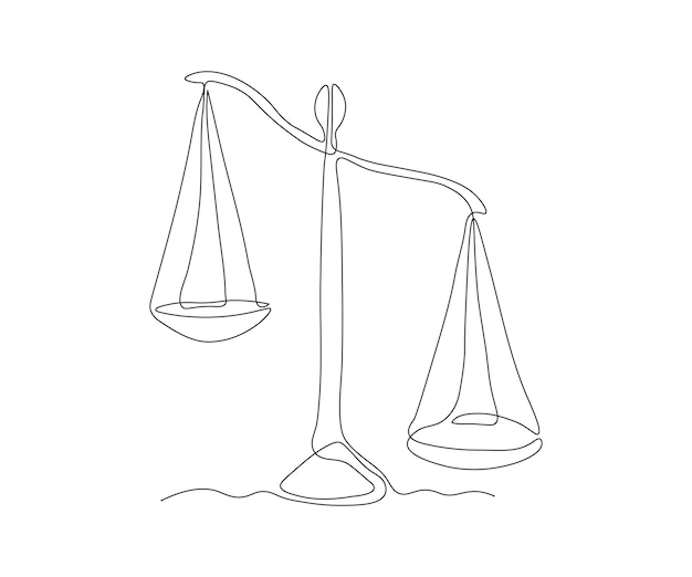 Escalas abstractas Equilibrio Justicia Subordinación Continuo Dibujo en línea