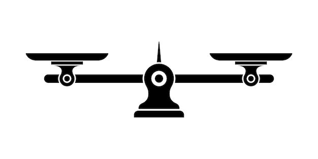 Escalas libra icono símbolo plano vector ilustración