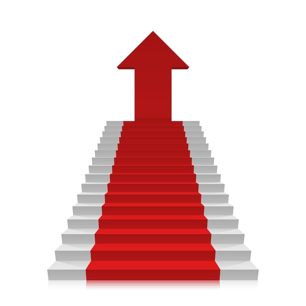 Escalera de carrera a la cima.