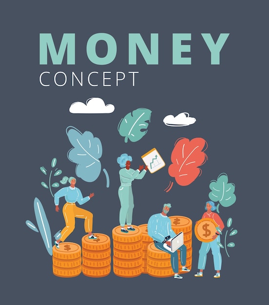 Escalera de dinero Concepto de dinero