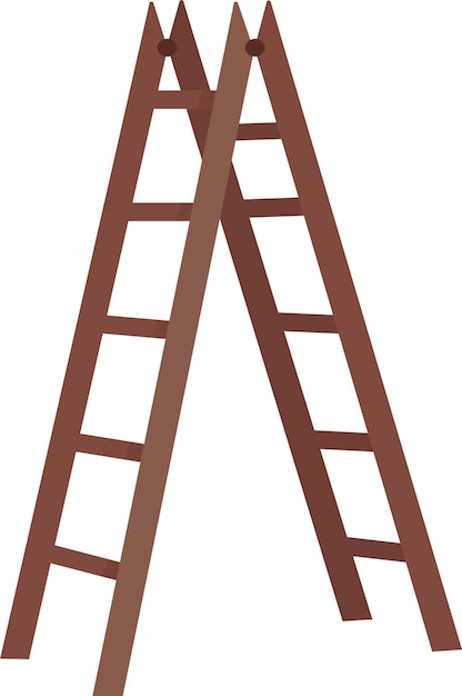 Escalera de escalones de madera