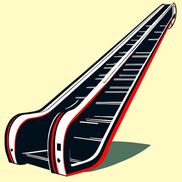 Vector escalera móvil escalera con flechas que muestran la forma de movimiento hacia arriba y hacia abajo ilustración vectorial