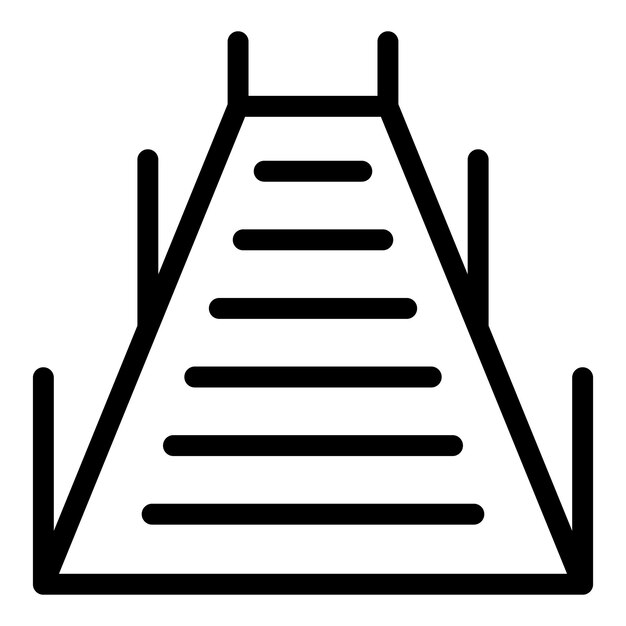 La escalera que conduce al éxito y al logro icono