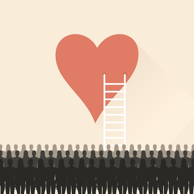 Vector escaleras al corazon