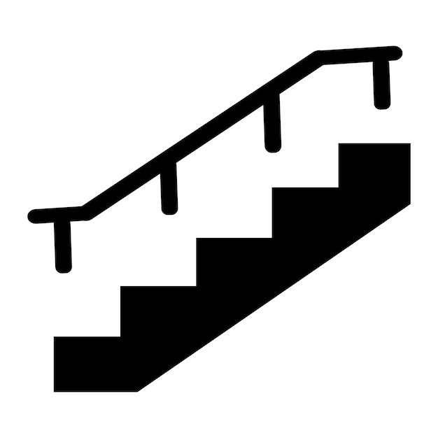 Escaleras icono logo vector plantilla de diseño