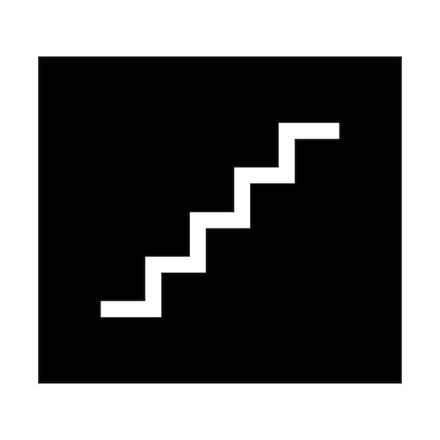 Escaleras icono logo vector plantilla de diseño