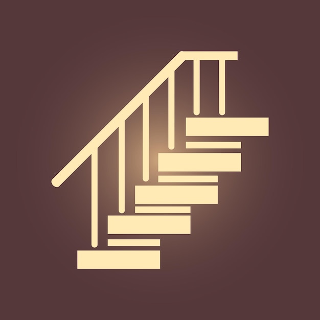 Las escaleras son un icono de moda, majestuosa ilustración vectorial abstracta, obras de arte coloridas y un diseño encantador.