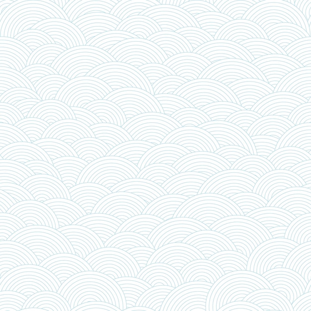 Escamas de pescado asiáticas abstractas patrón sin costuras Impresión de arte de línea geométrica vectorial para tela, papel, tarjeta
