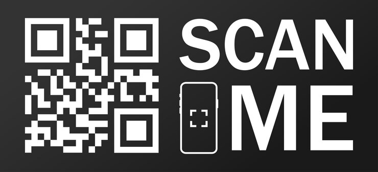 Vector escanéame el icono con el código qr. código qr para aplicación móvil, pago e identificación.