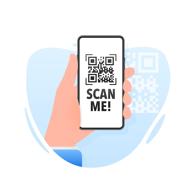 Escanéame icono con código QR Inscripción escanéame etiqueta de código QR