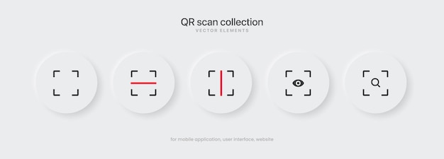 Escanear código QR icono símbolo signo Escaneo digital leer plantilla de código QR. Código QR para pago rápido