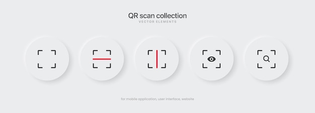 Escanear código QR icono símbolo signo Escaneo digital leer plantilla de código QR. Código QR para pago rápido