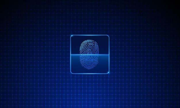 escanear huella dactilar Seguridad cibernética y control de contraseña a través de huellas dactilares acceso con biometría i
