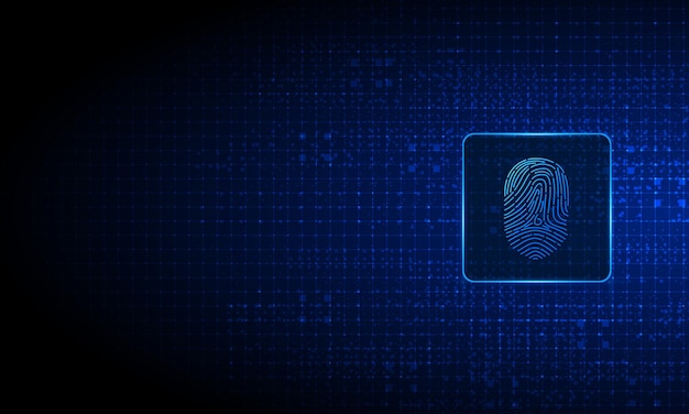 escanear huella dactilar Seguridad cibernética y control de contraseña a través de huellas dactilares acceso con biometría i