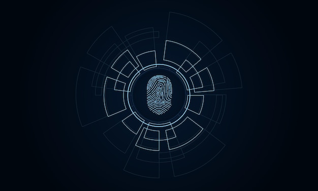 escanear huella dactilar Seguridad cibernética y control de contraseña a través de huellas dactilares acceso con biometría i