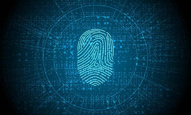 escanear huella dactilar Seguridad cibernética y control de contraseña a través de huellas dactilares acceso con biometría i