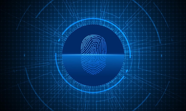 escanear huella dactilar Seguridad cibernética y control de contraseña a través de huellas dactilares acceso con biometría i