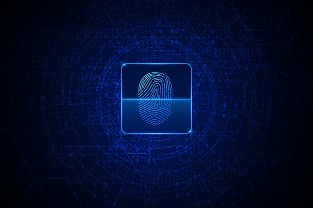 escanear huella dactilar Seguridad cibernética y control de contraseña a través de huellas dactilares acceso con biometría i