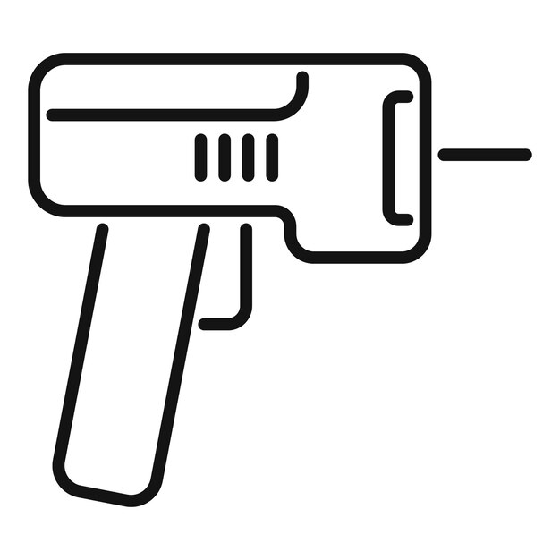 Escanear el icono de la manija láser con el vector de contorno de la etiqueta del billete de pago