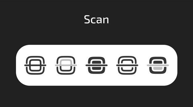 Escanear iconos en 5 estilos diferentes como vector