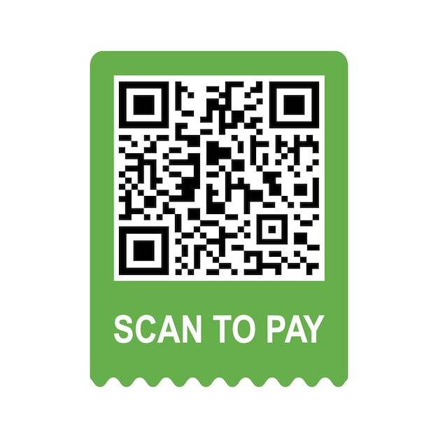 Escanearme la etiqueta del teléfono Qrcode escanear para pagar Ilustración aislada sobre un fondo blanco Ilustración vectorial