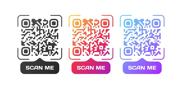 Escanearme con iconos de código QR de color plano aislado escanearme con botones de código QR iconos de código QR iconos vectoriales