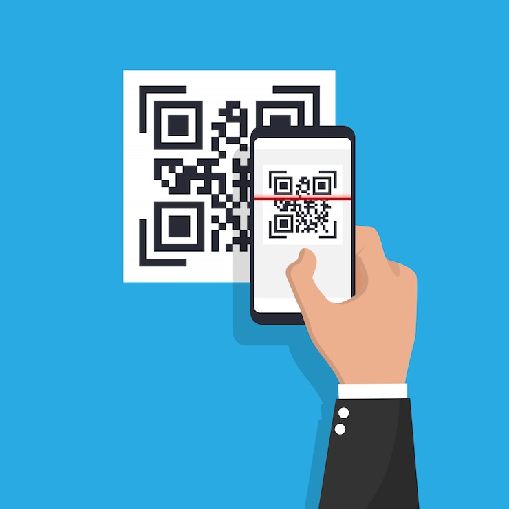 Vector escaneo de código qr