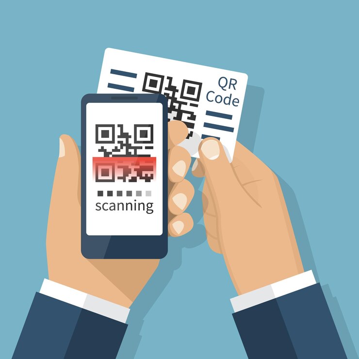 Vector escaneo de código qr