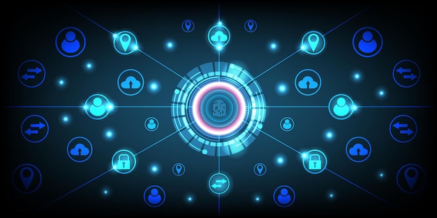 Escaneo de huellas dactilares para la conexión de tecnología de acceso seguro