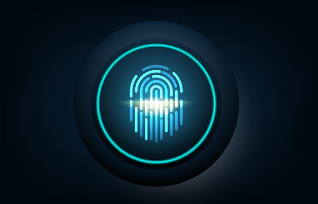 Escaneo de huellas dactilares Identificación biométrica de huellas dactilares Sistema de seguridad Autenticación de líneas de pulgar