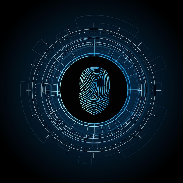 escaneo de huellas digitales Seguridad cibernética y control de contraseñas a través de huellas dactilares acceso con biometría