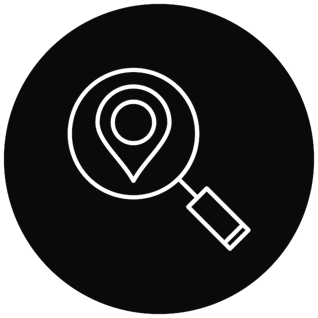 Escaneo de la imagen vectorial del icono de ubicación Se puede utilizar para el mapa y la navegación