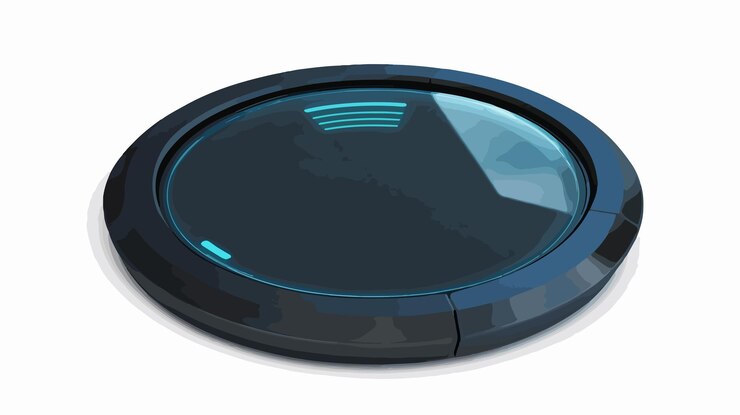 Vector escáner biométrico profesional de huellas dactilares para la verificación aislado en fondo blanco