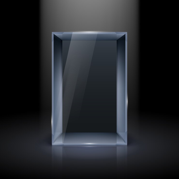 Vector escaparate de cristal